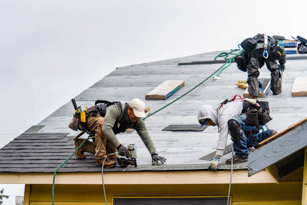 Professional Roof Replacement technician working in Huntley, MT